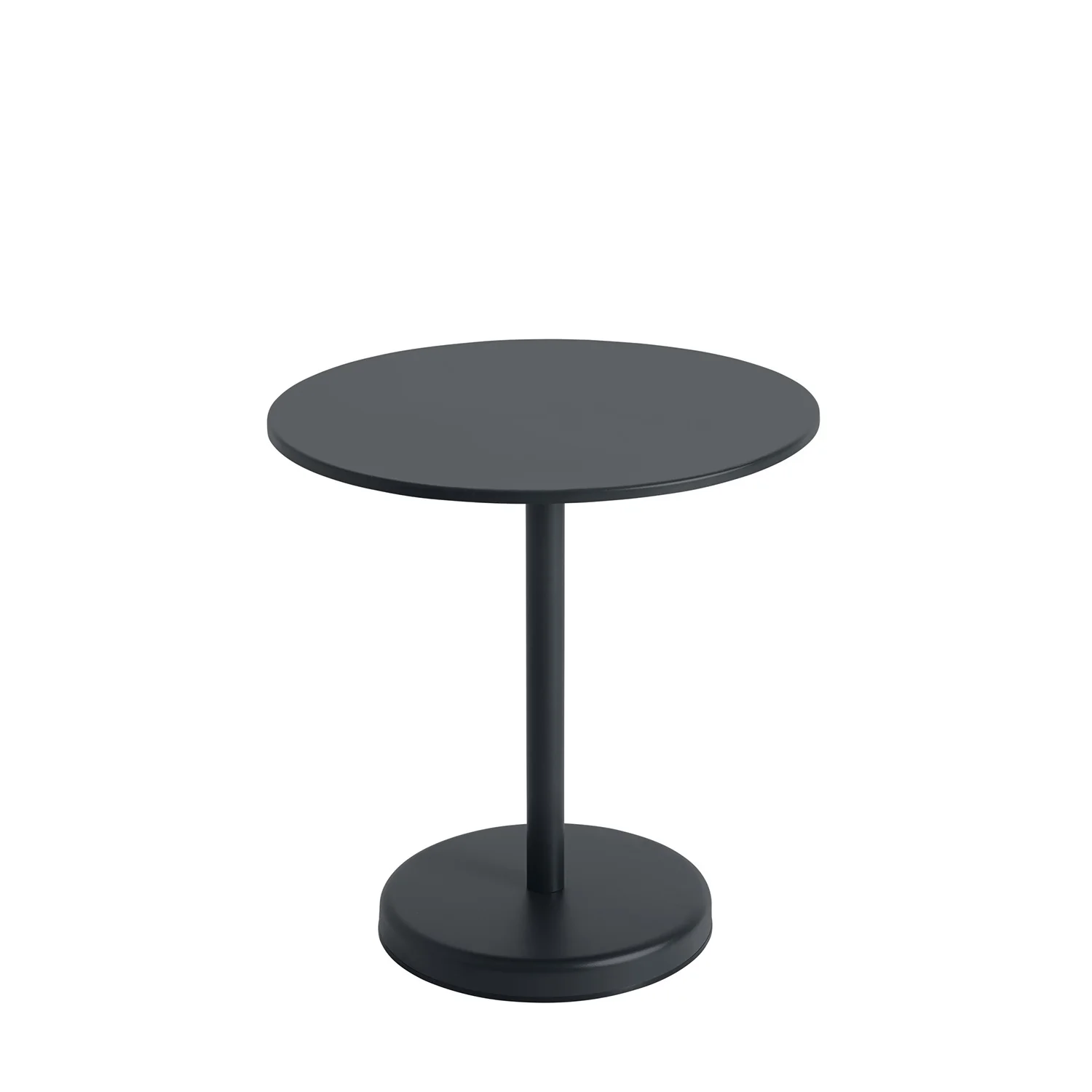 muuto | linear steel cafe table round | anthracite black 70x73cm