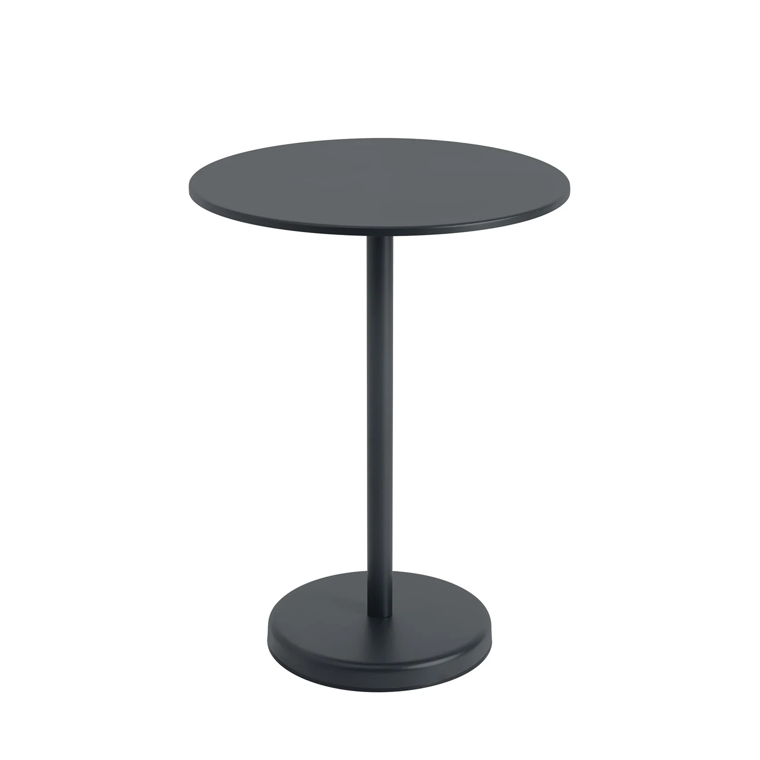 muuto | linear steel cafe table round | anthracite black 70x95cm