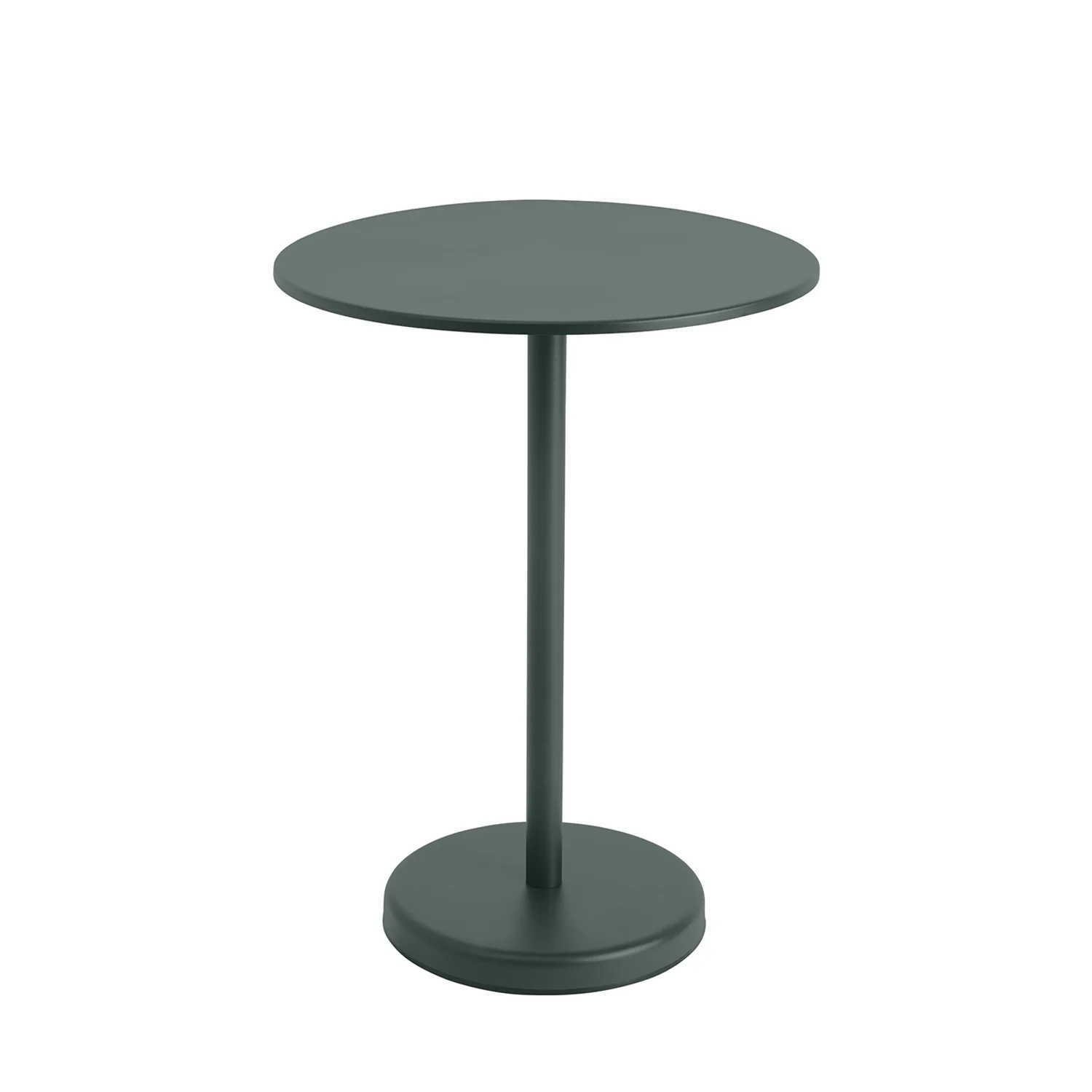 muuto | linear steel cafe table round | dark green 70x95cm