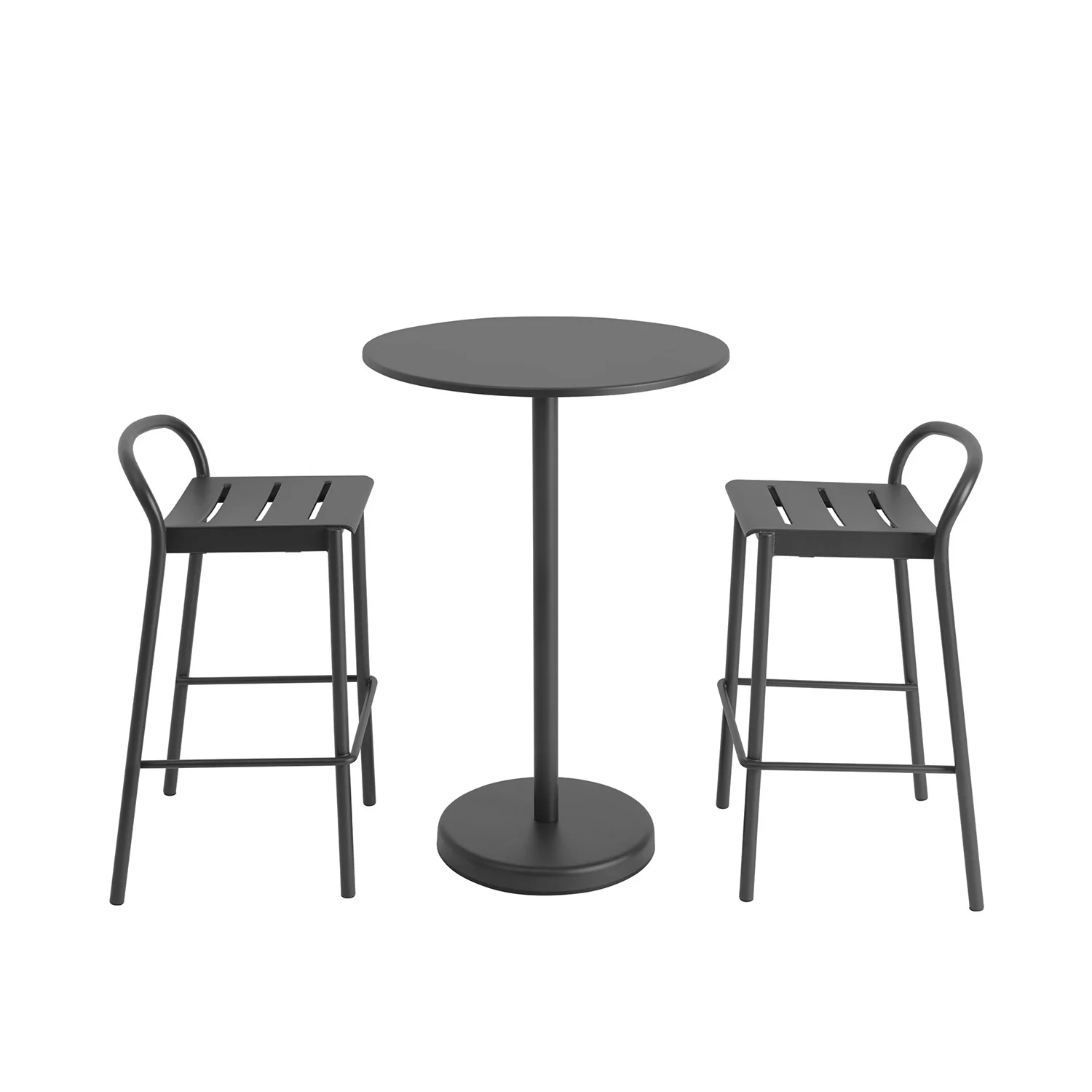 muuto | linear steel counter stool | anthracite black 65cm - Image 2