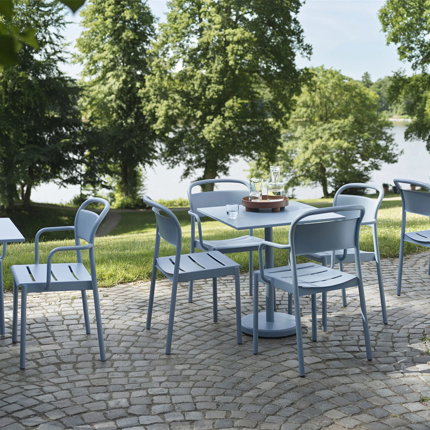 muuto | linear steel side chair | pale blue - Image 5