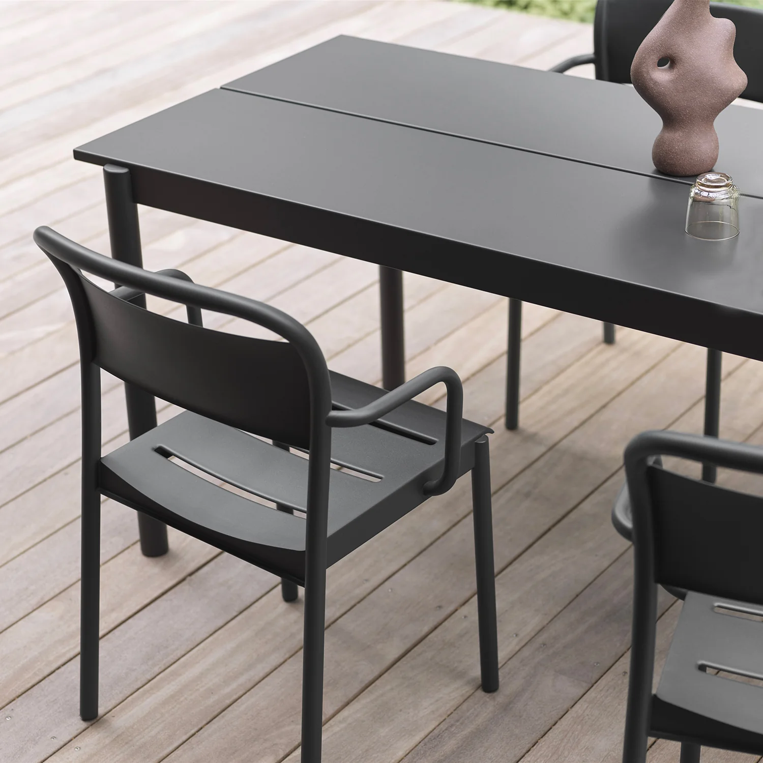 muuto | linear steel table | black 220x90cm - Image 2