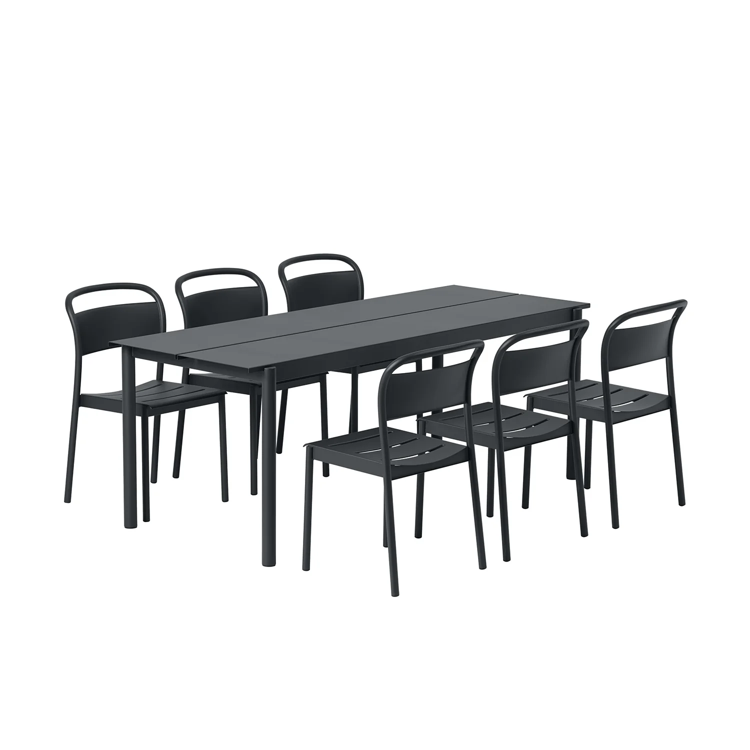 muuto | linear steel table | black 220x90cm - Image 3