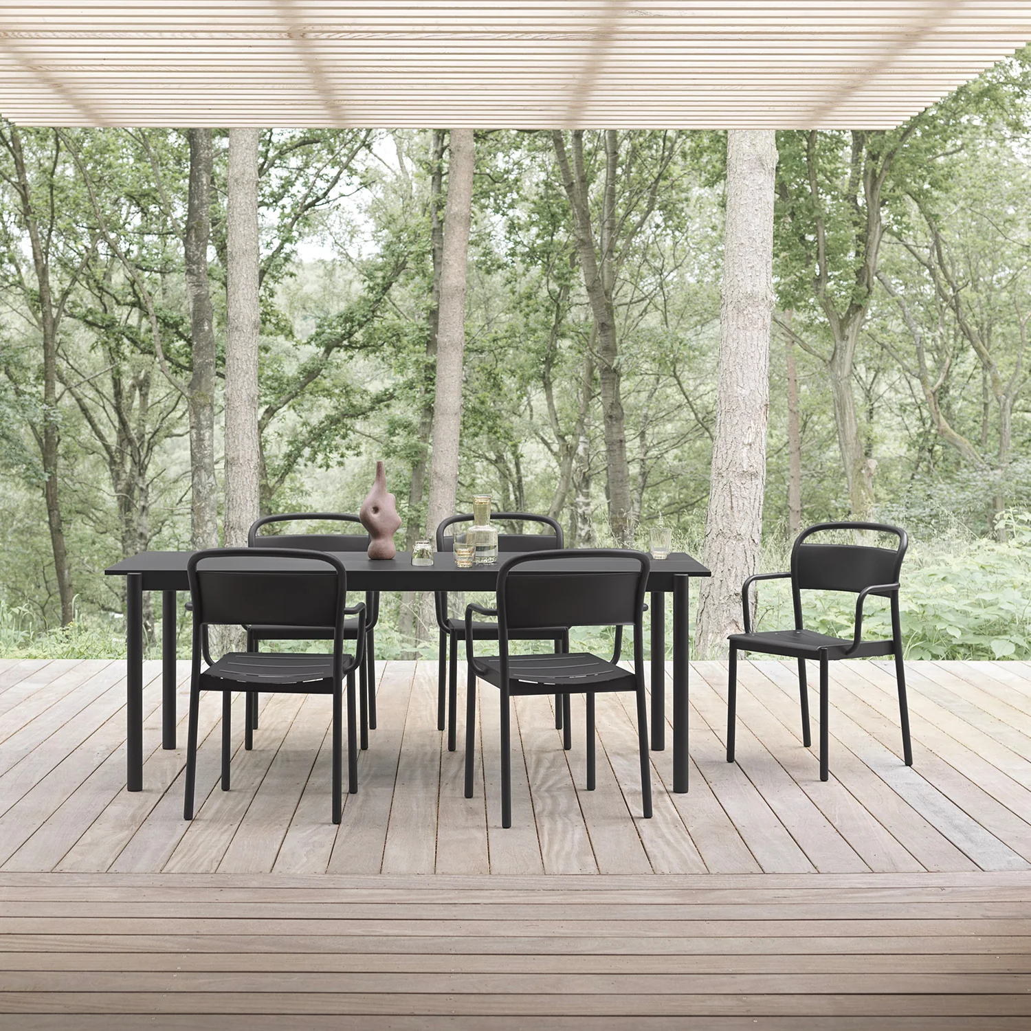 muuto | linear steel table | black 220x90cm - Image 5