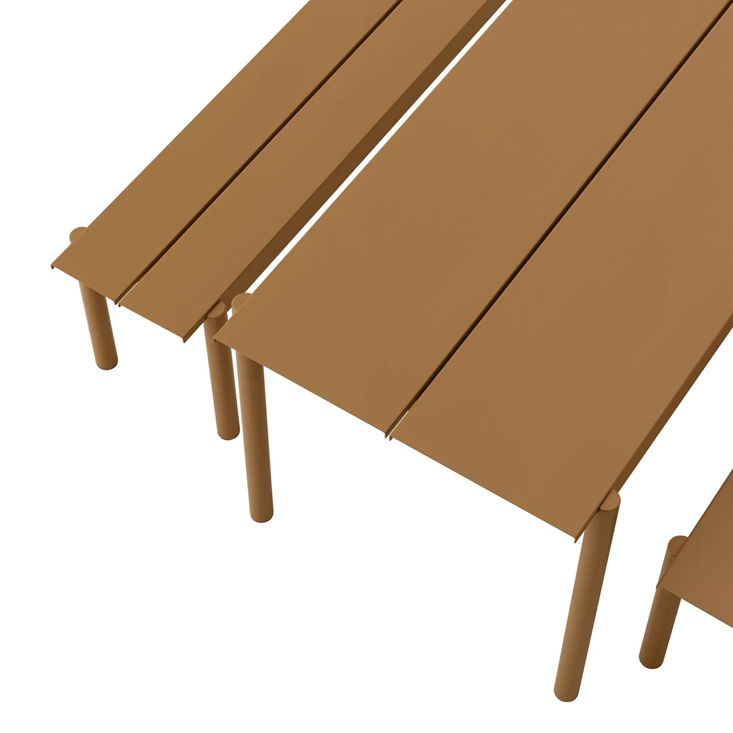 muuto | linear steel table | burnt orange 140x75cm - Image 3