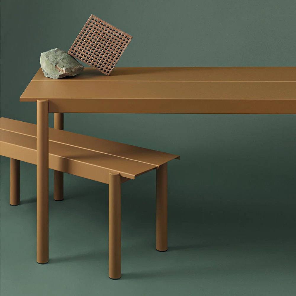 muuto | linear steel table | burnt orange 140x75cm - Image 4