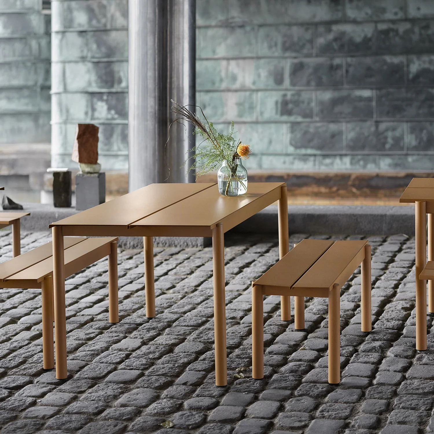 muuto | linear steel table | burnt orange 200x75cm - Image 2