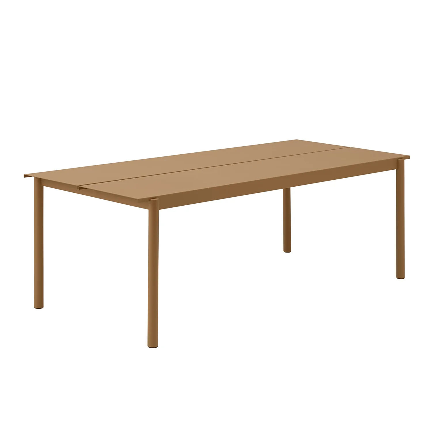 muuto | linear steel table | burnt orange 220x90cm