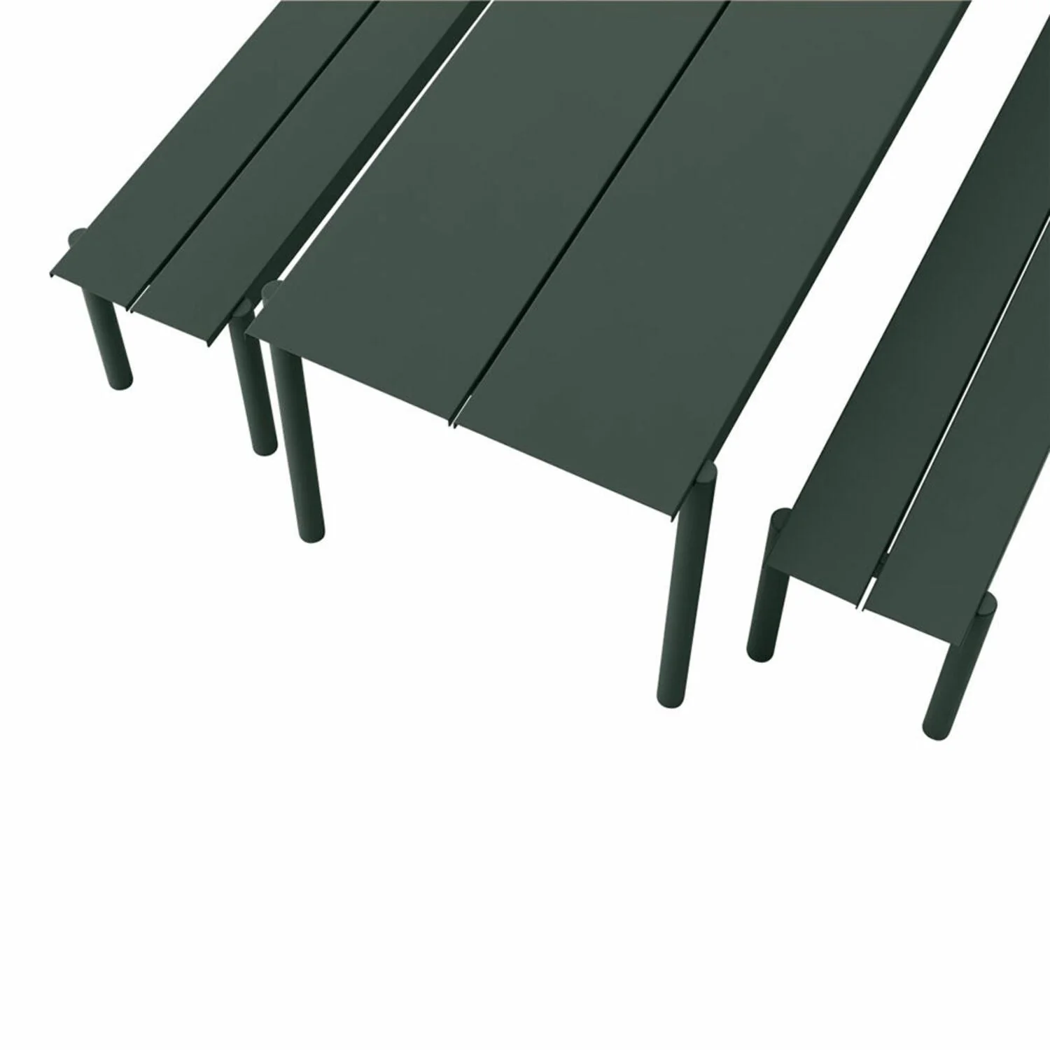 muuto | linear steel table | dark green 140x75cm - Image 3