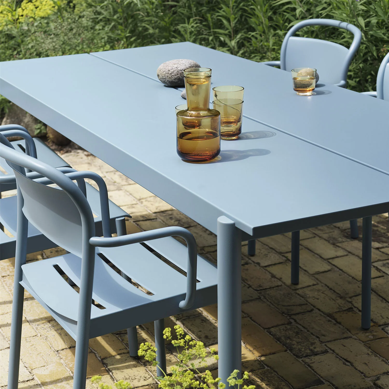 muuto | linear steel table | pale blue 140x75cm - Image 2