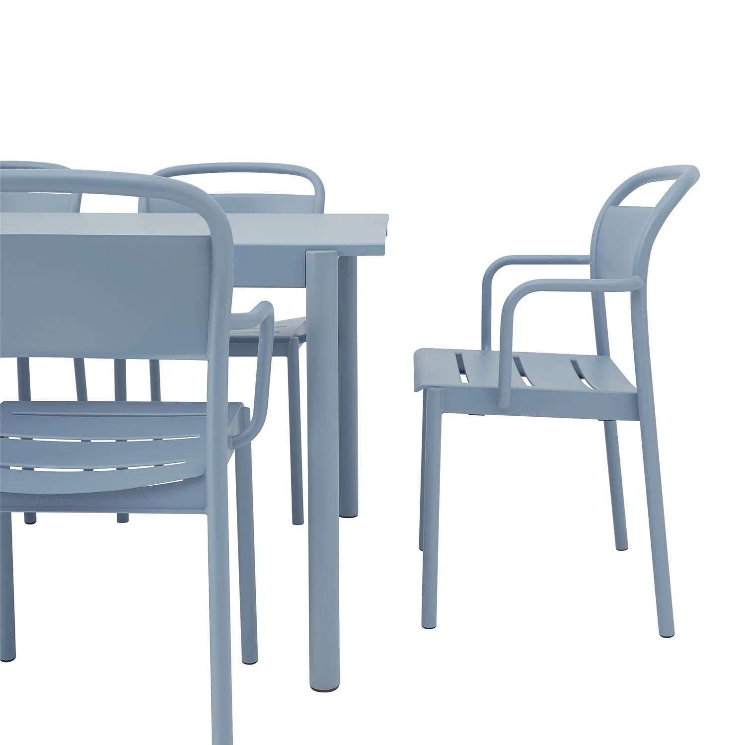 muuto | linear steel table | pale blue 200x75cm - Image 5