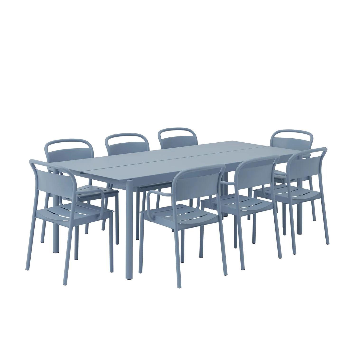 muuto | linear steel table | pale blue 220x90cm - Image 4