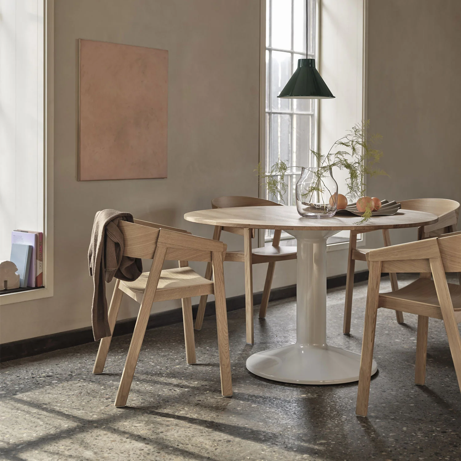 muuto | midst table | solid oak + grey base 120cm - Image 2