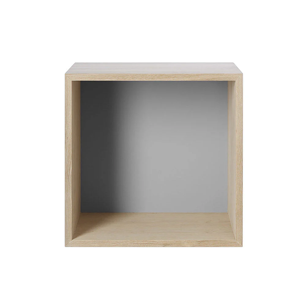 muuto | mini stacked storage system | module with backboard | medium oak + grey ~ DC