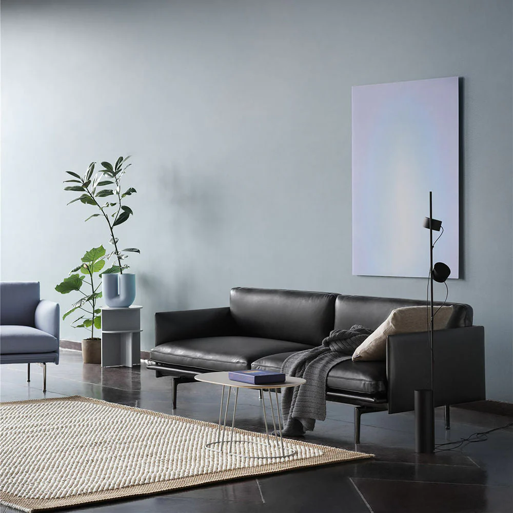 muuto | outline sofa 2 seater | easy leather black - Image 2