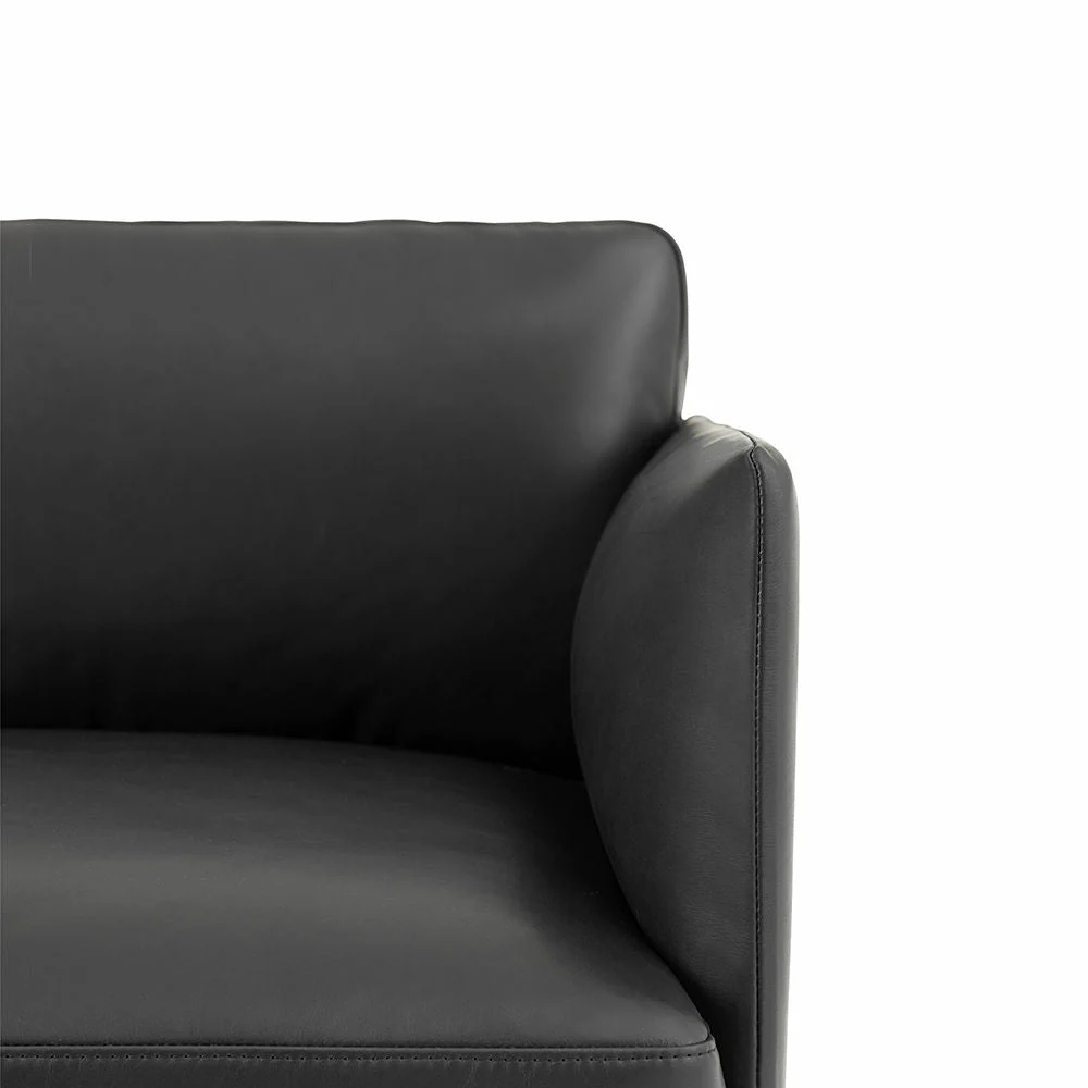 muuto | outline sofa 2 seater | easy leather black - Image 3