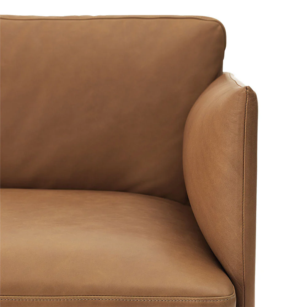 muuto | outline sofa 3 seater | refine leather cognac - Image 4