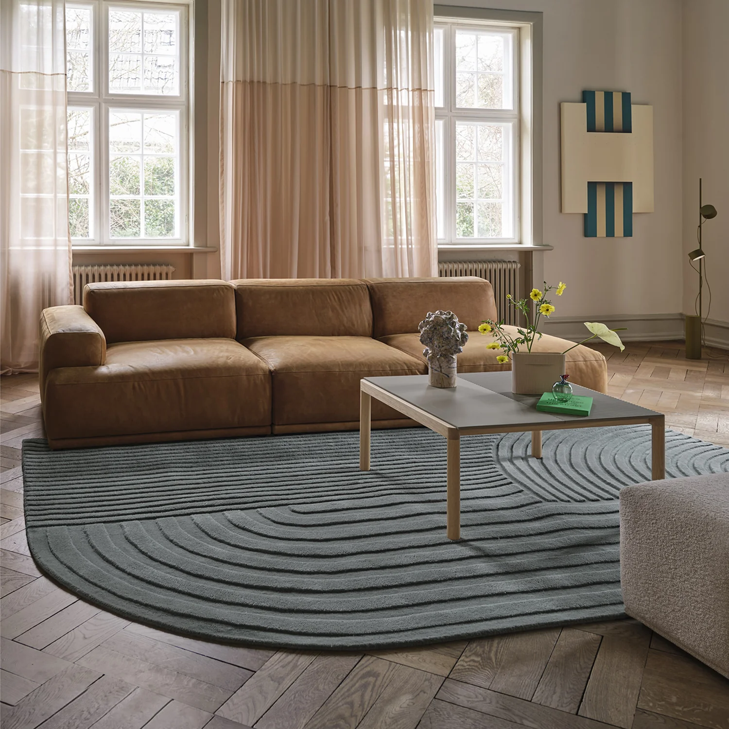 muuto | relevo rug | sage green 200x300cm - Image 2
