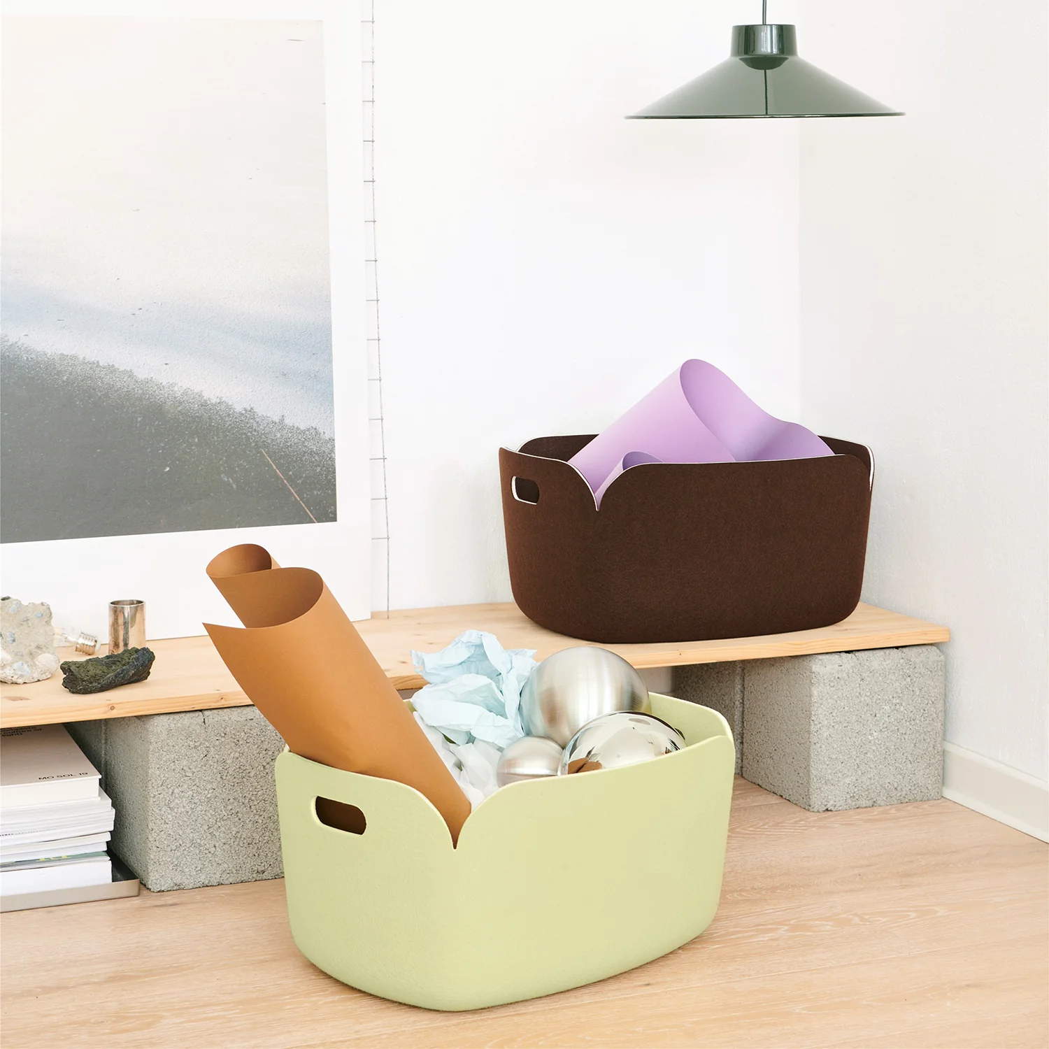 muuto | restore basket 48cm | dark brown - Image 2