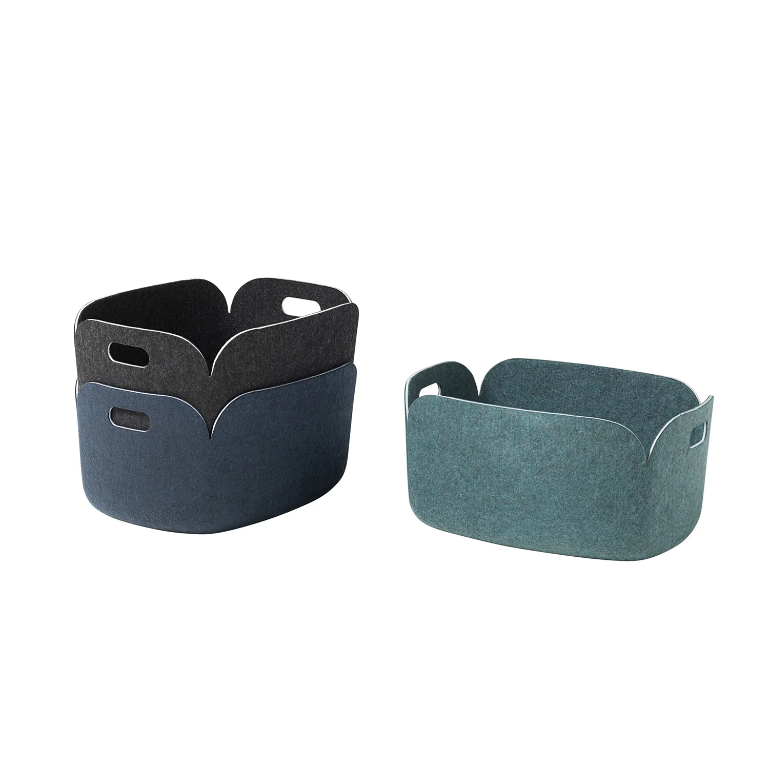 muuto | restore basket 48cm | midnight blue - Image 4