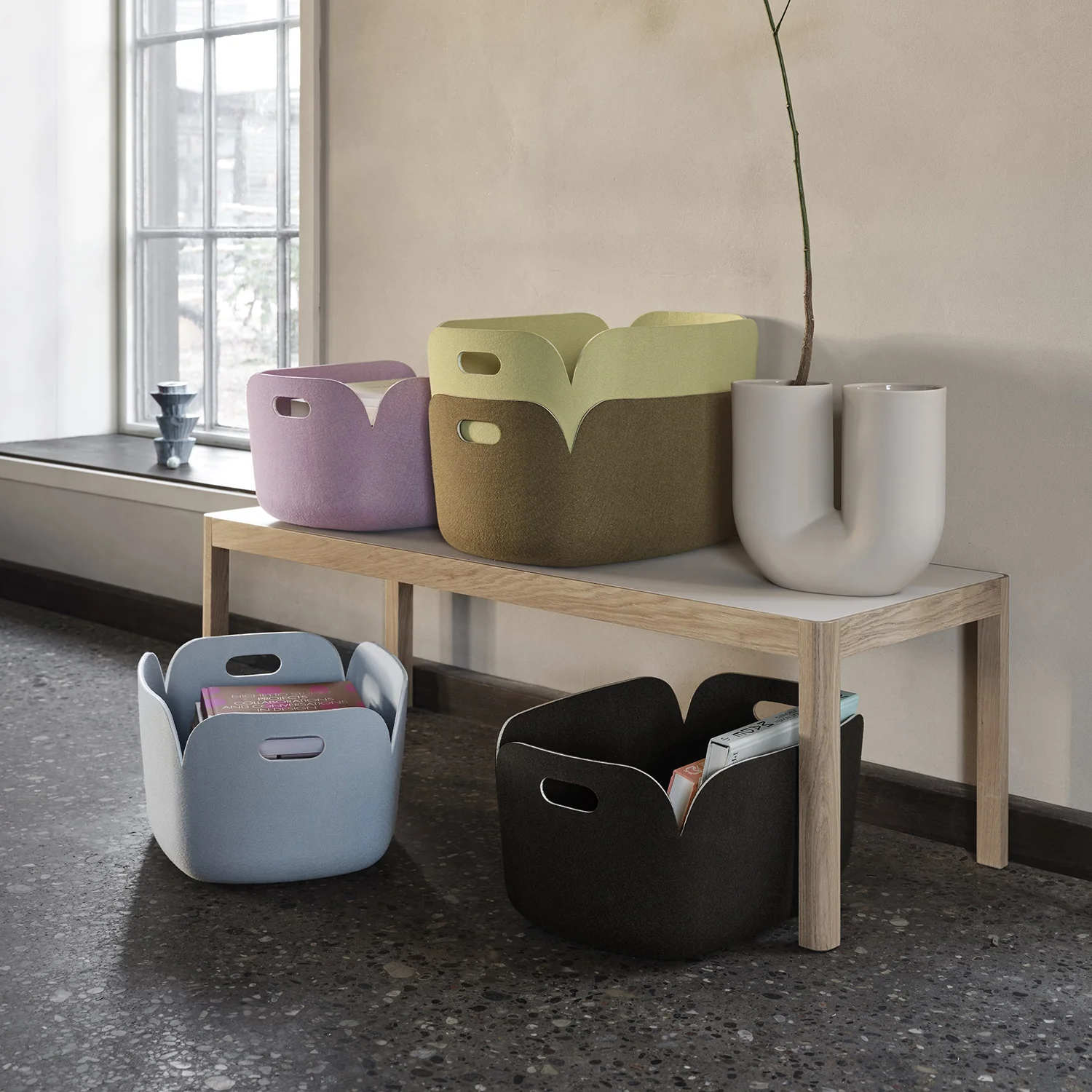 muuto | restore basket 48cm | black melange - Image 4