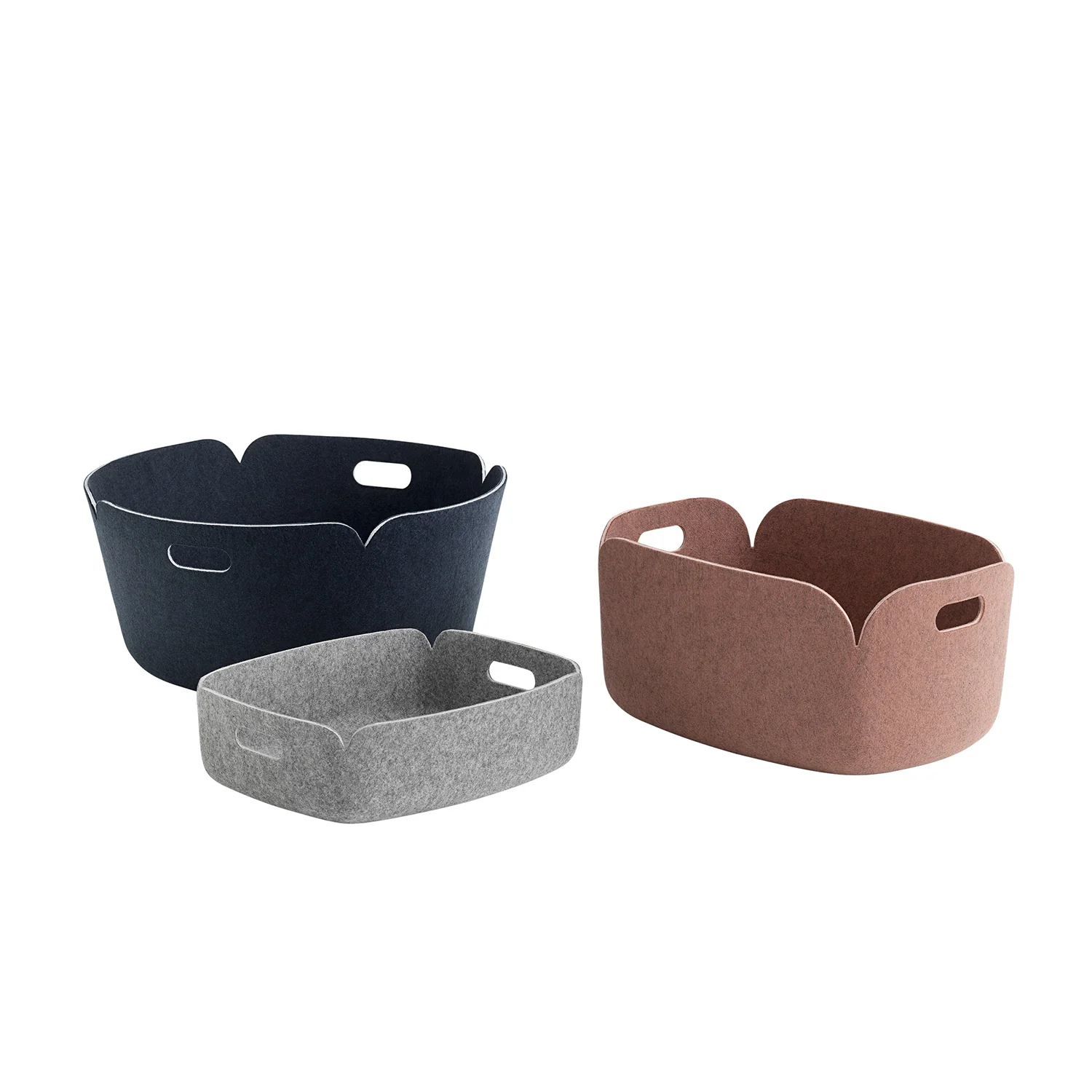 muuto | restore basket round | midnight blue - Image 3