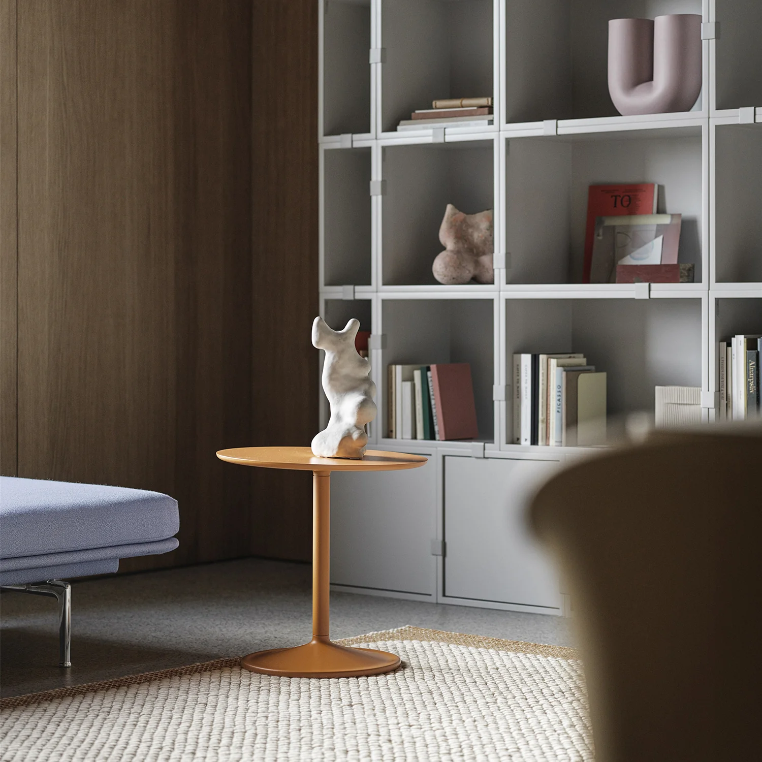muuto | soft side table 48x48cm | orange laminate - Image 2