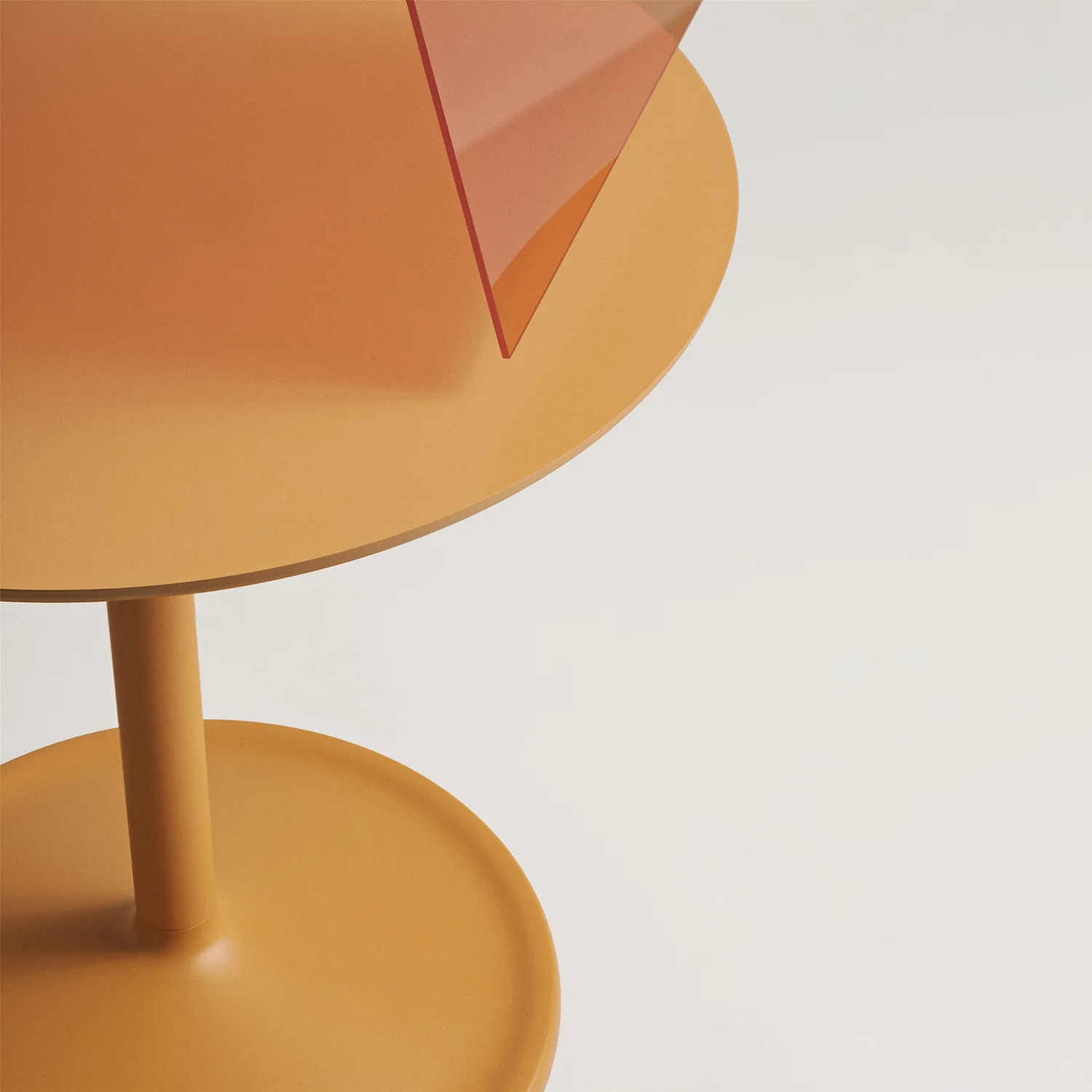 muuto | soft side table 48x48cm | orange laminate - Image 3