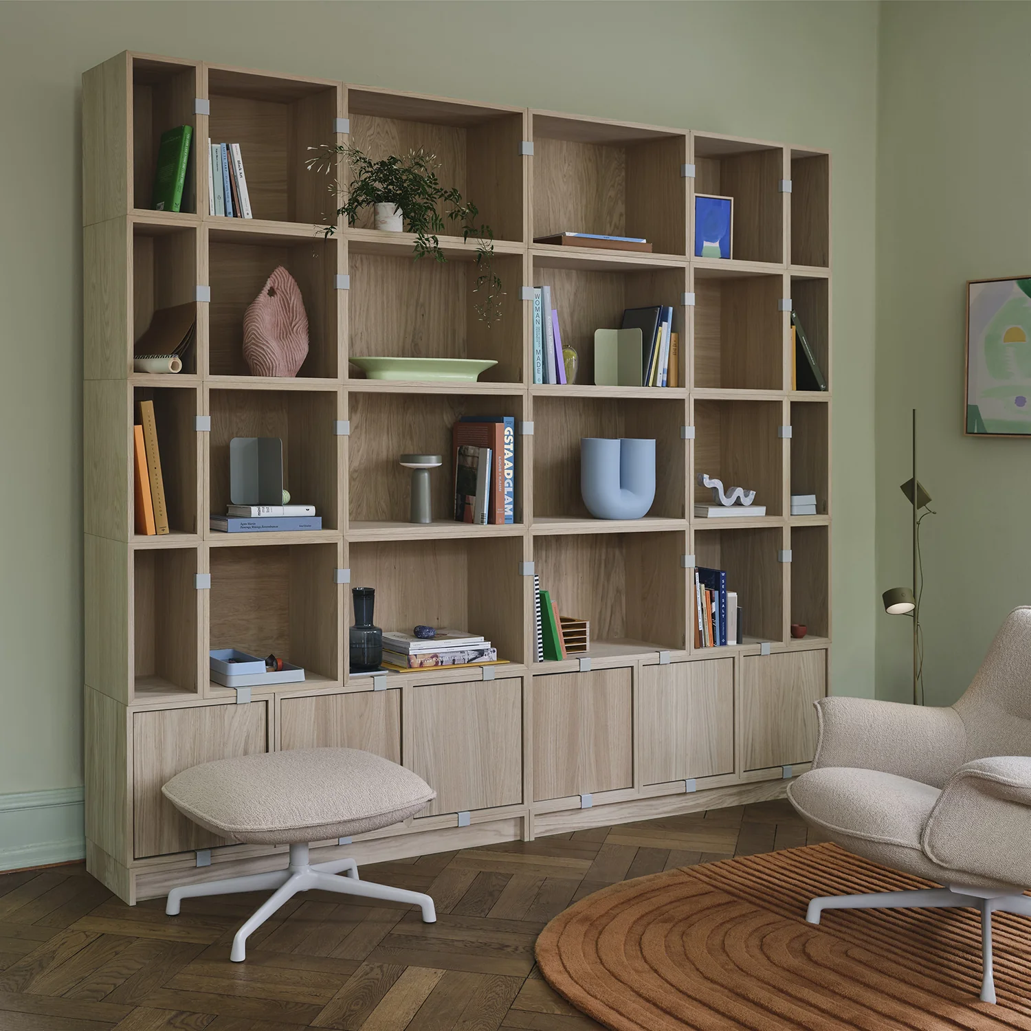muuto | stacked storage system | plinth 131cm | oak - Image 2