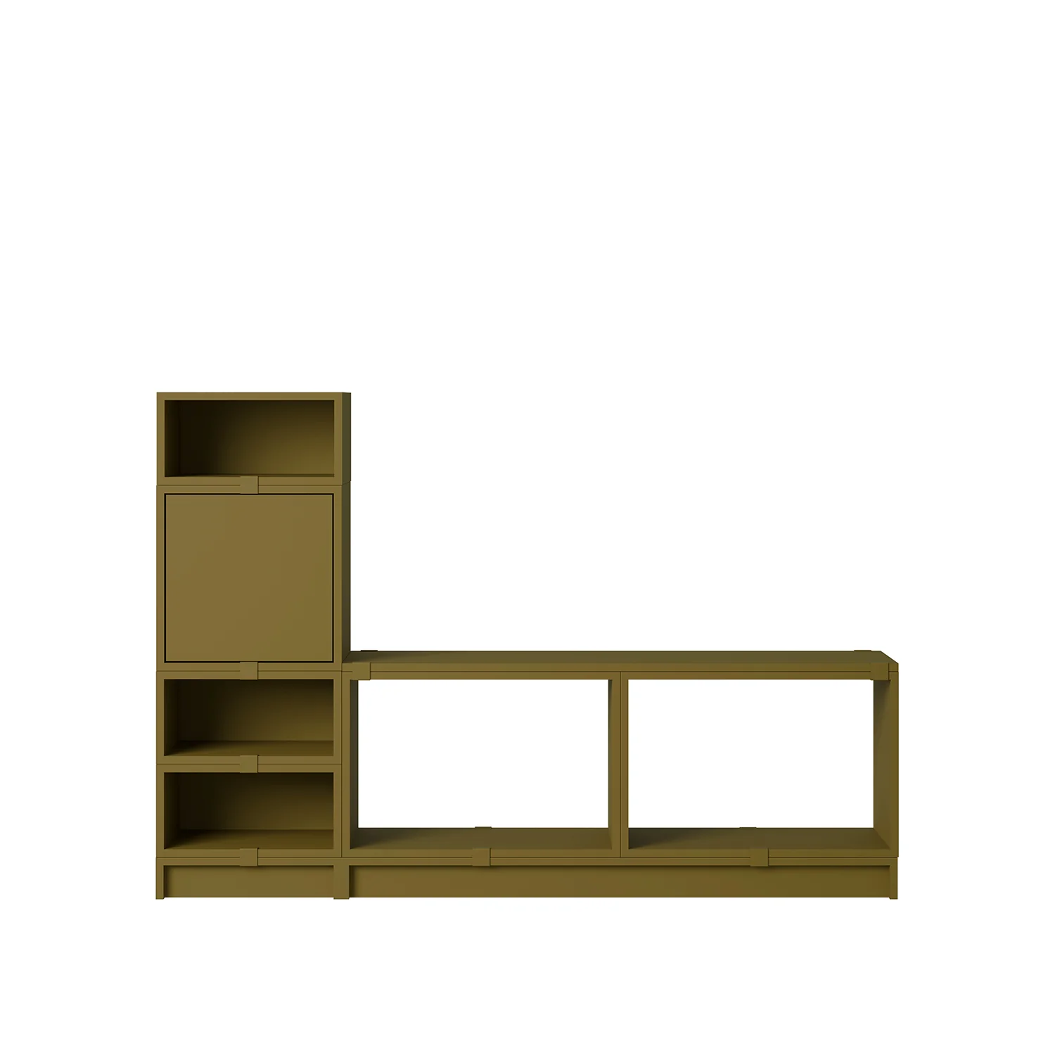 muuto | stacked storage system | plinth 43.5cm | brown green - Image 3