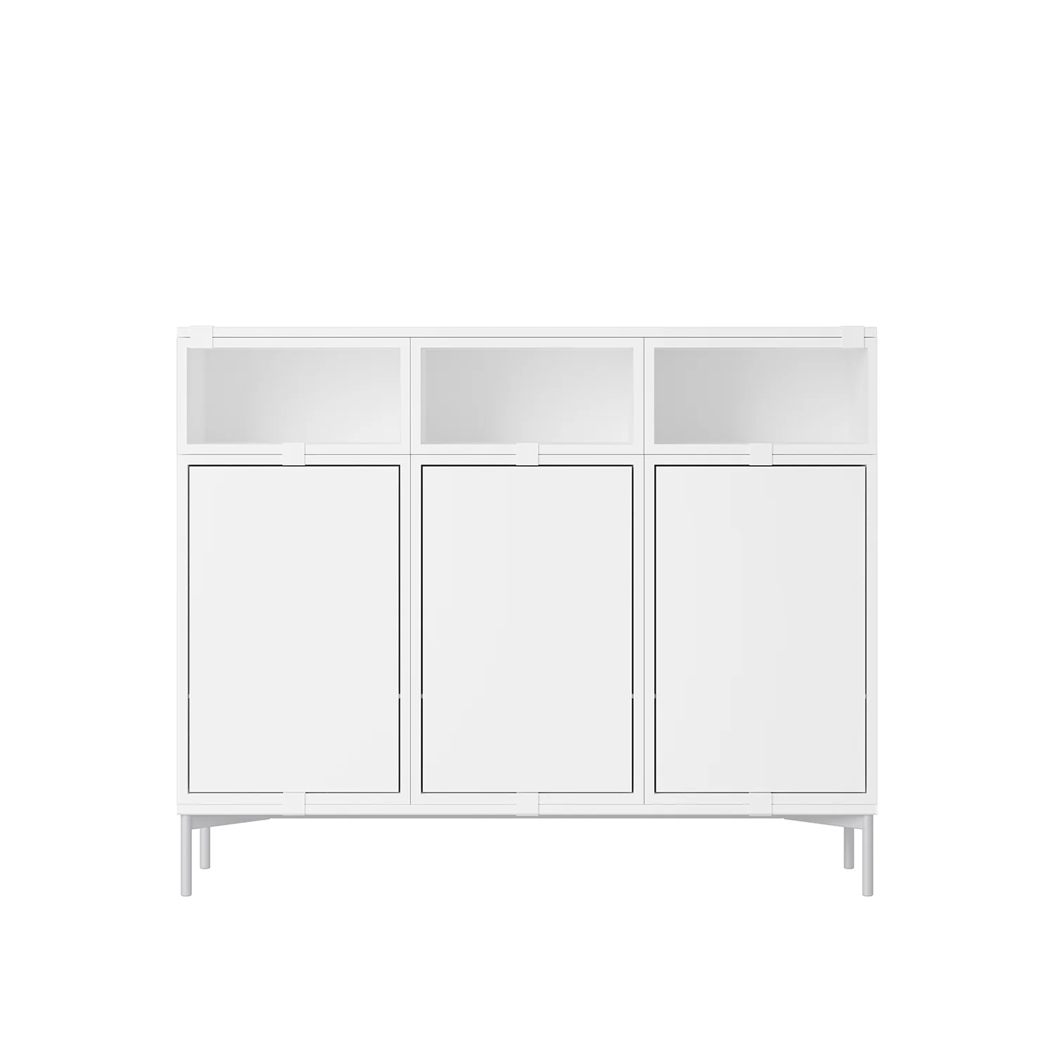 muuto | stacked storage system | podium with tube base 131cm | white + grey - Image 2