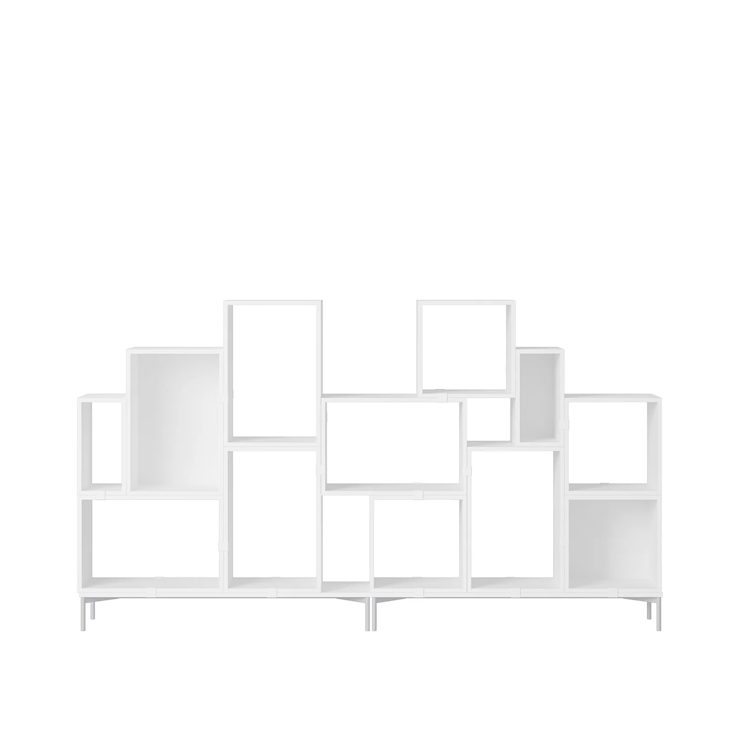 muuto | stacked storage system | podium with tube base 131cm | white + grey - Image 5
