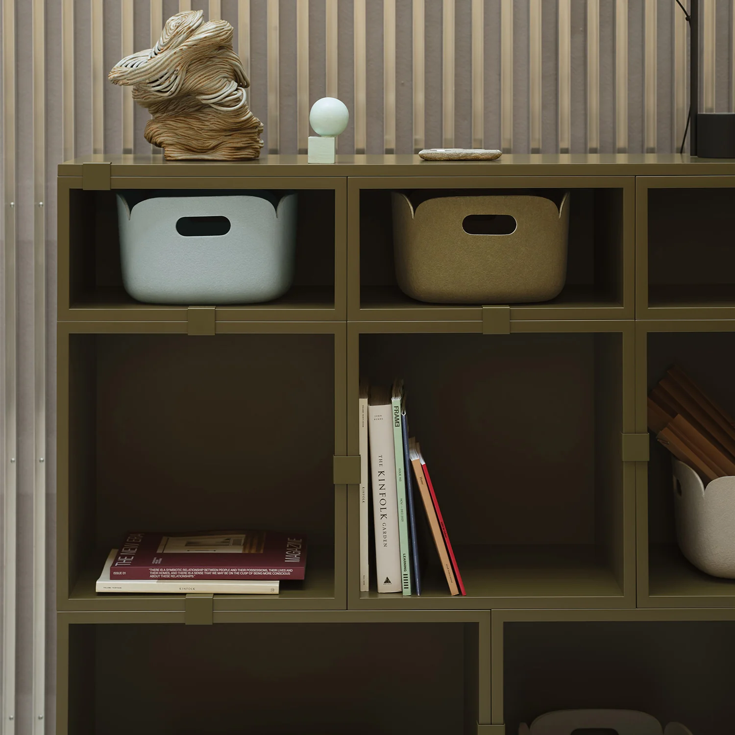 muuto | restore basket 28cm | brown green - Image 2