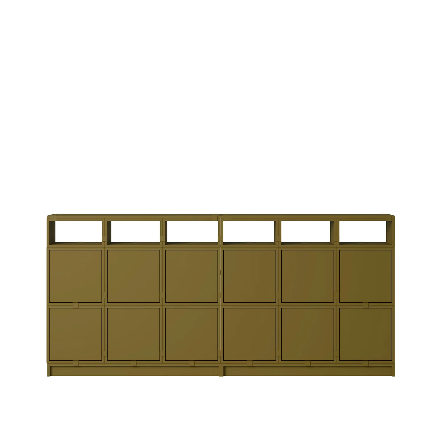 muuto | stacked storage system | plinth 131cm | brown green - Image 4