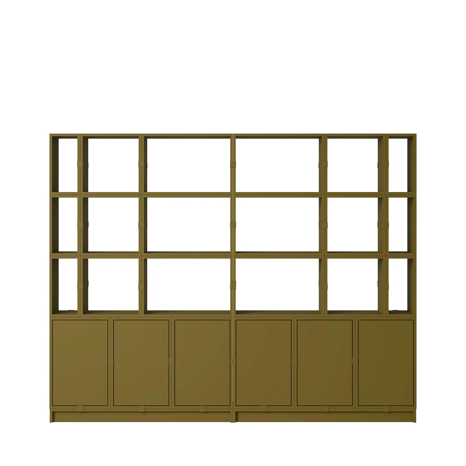 muuto | stacked storage system | plinth 131cm | brown green - Image 5