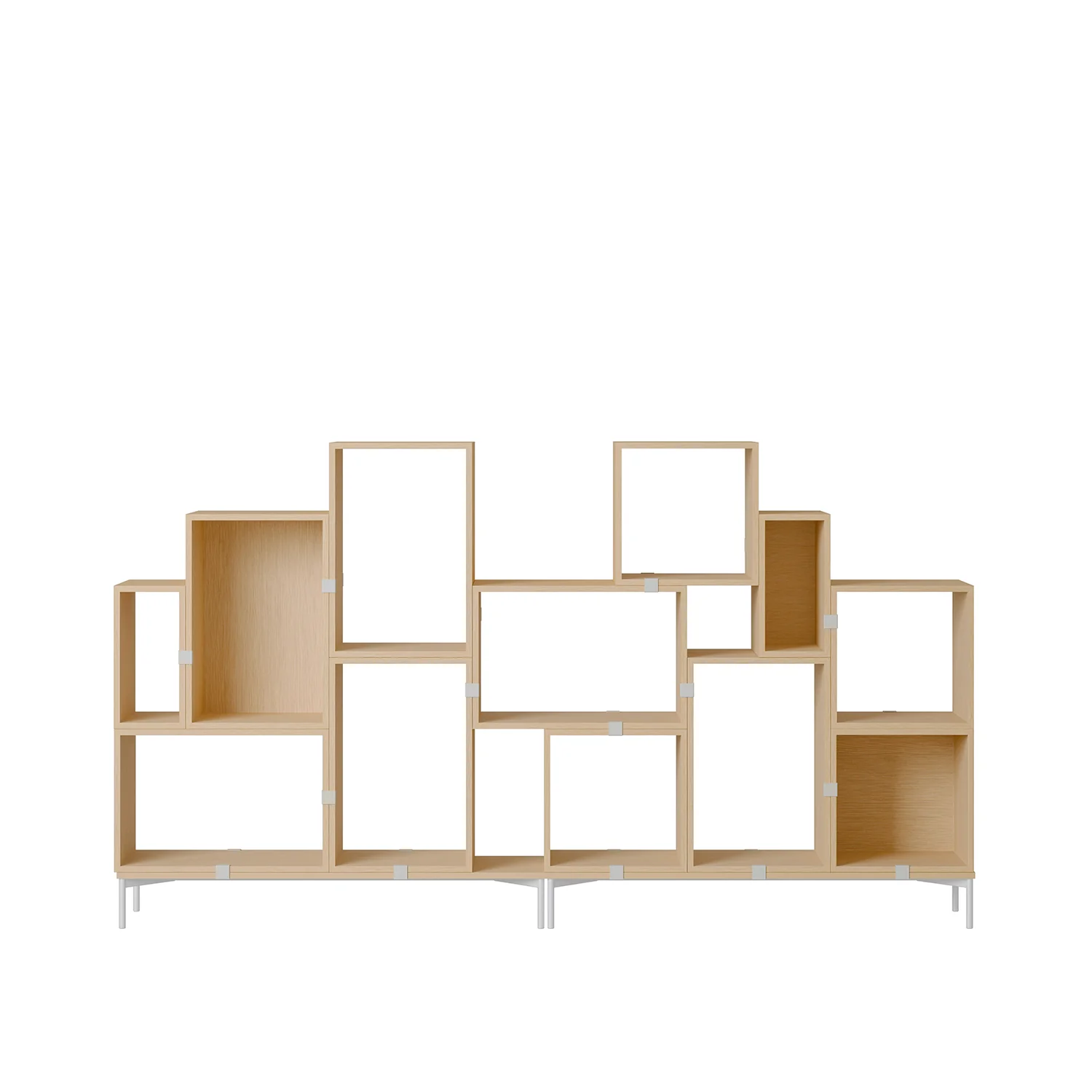 muuto | stacked storage system | podium with tube base 131cm | oak + grey - Image 6
