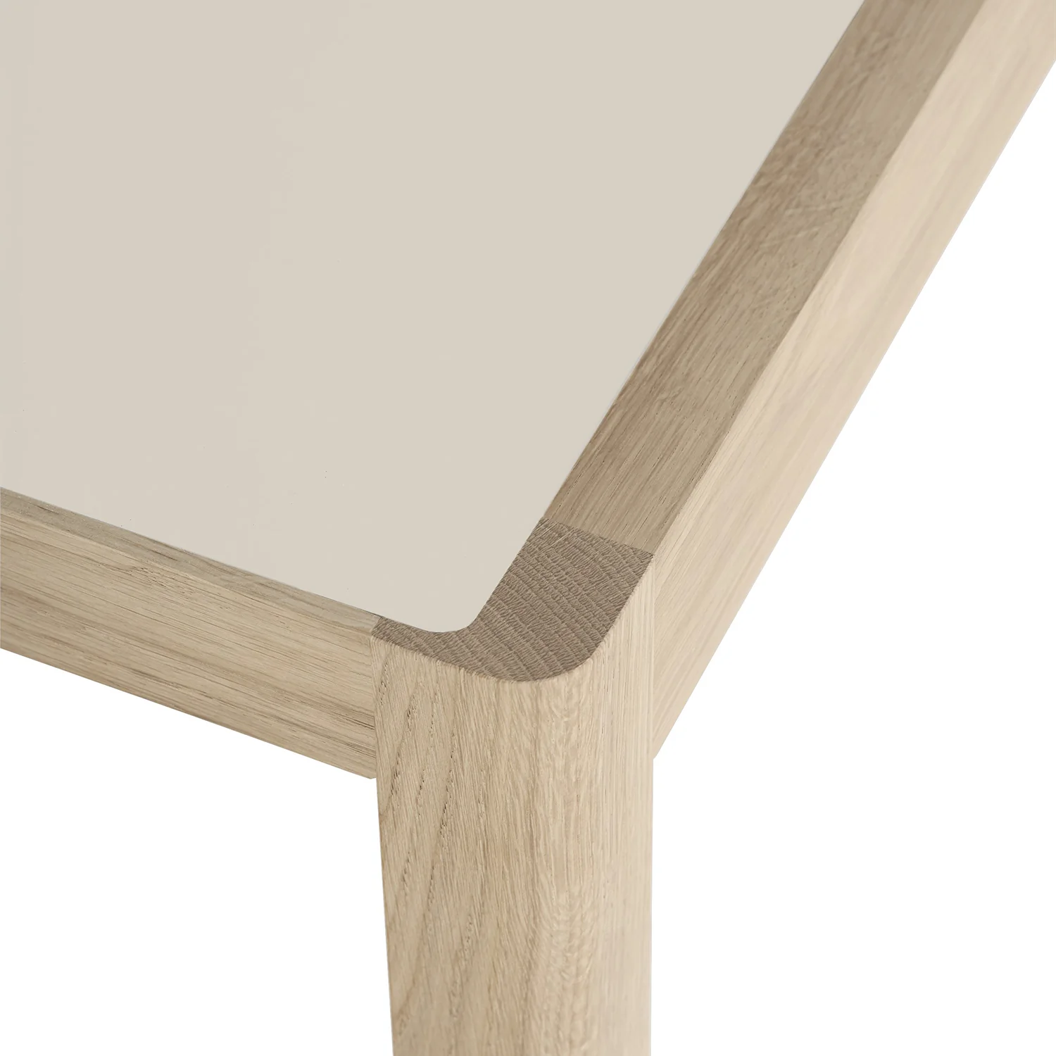 muuto | workshop coffee table | oak + warm grey linoleum 120cm - Image 3