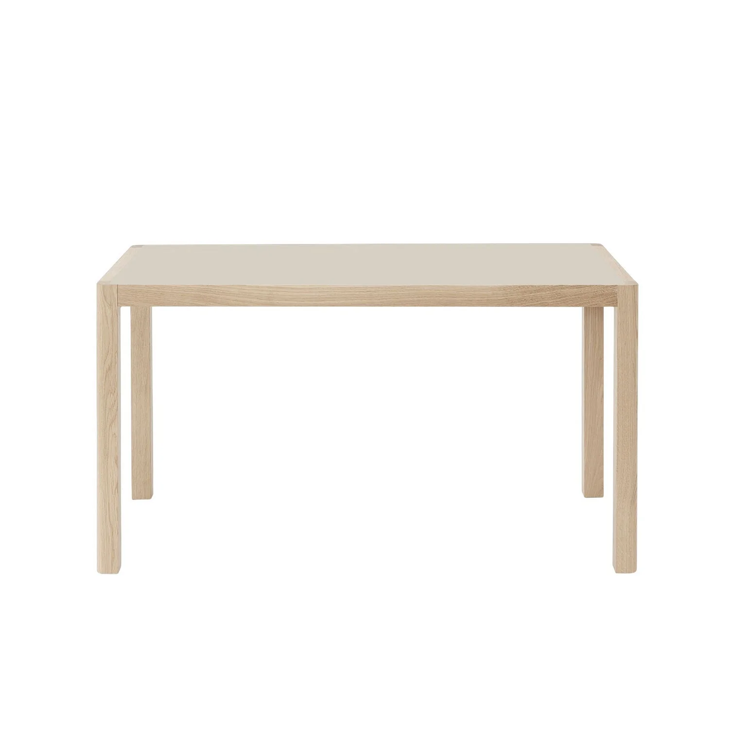 muuto | workshop table | oak + warm grey linoleum 130x65 - Image 4