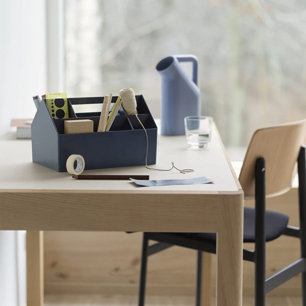 muuto | workshop table | oak + warm grey linoleum 130x65 - Image 7