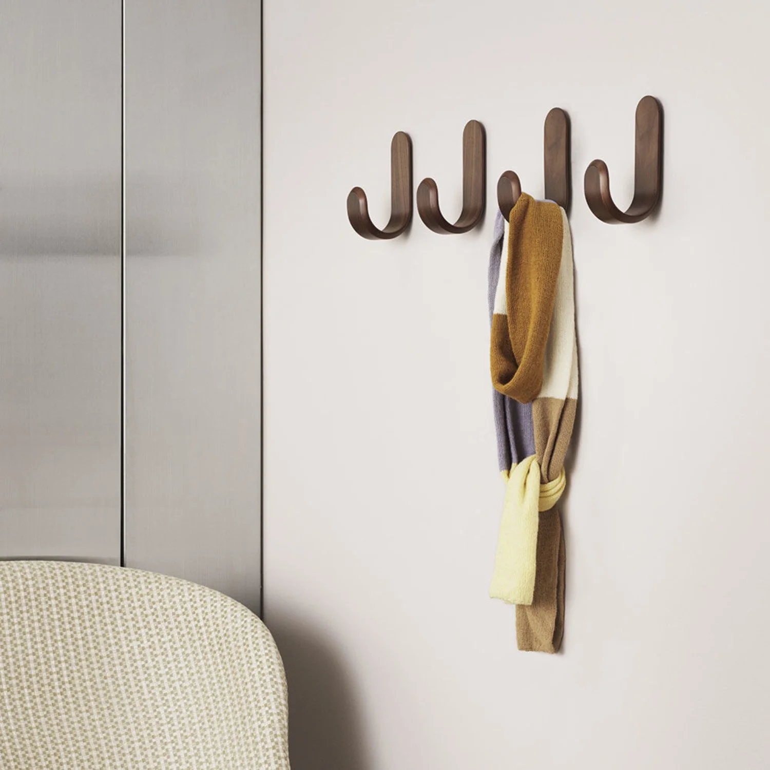normann copenhagen | curve hook | walnut - Image 2