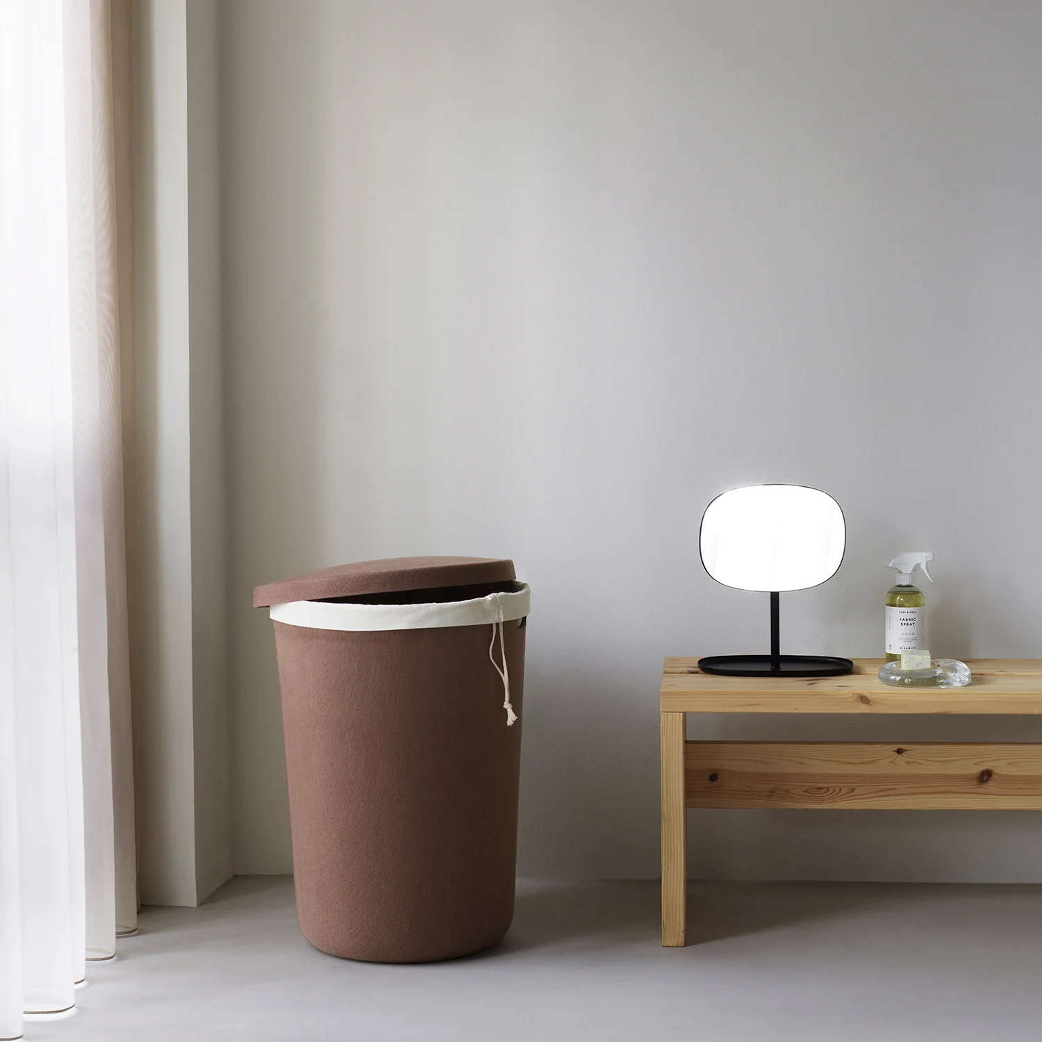 normann copenhagen | hide laundry basket | brown - Image 6