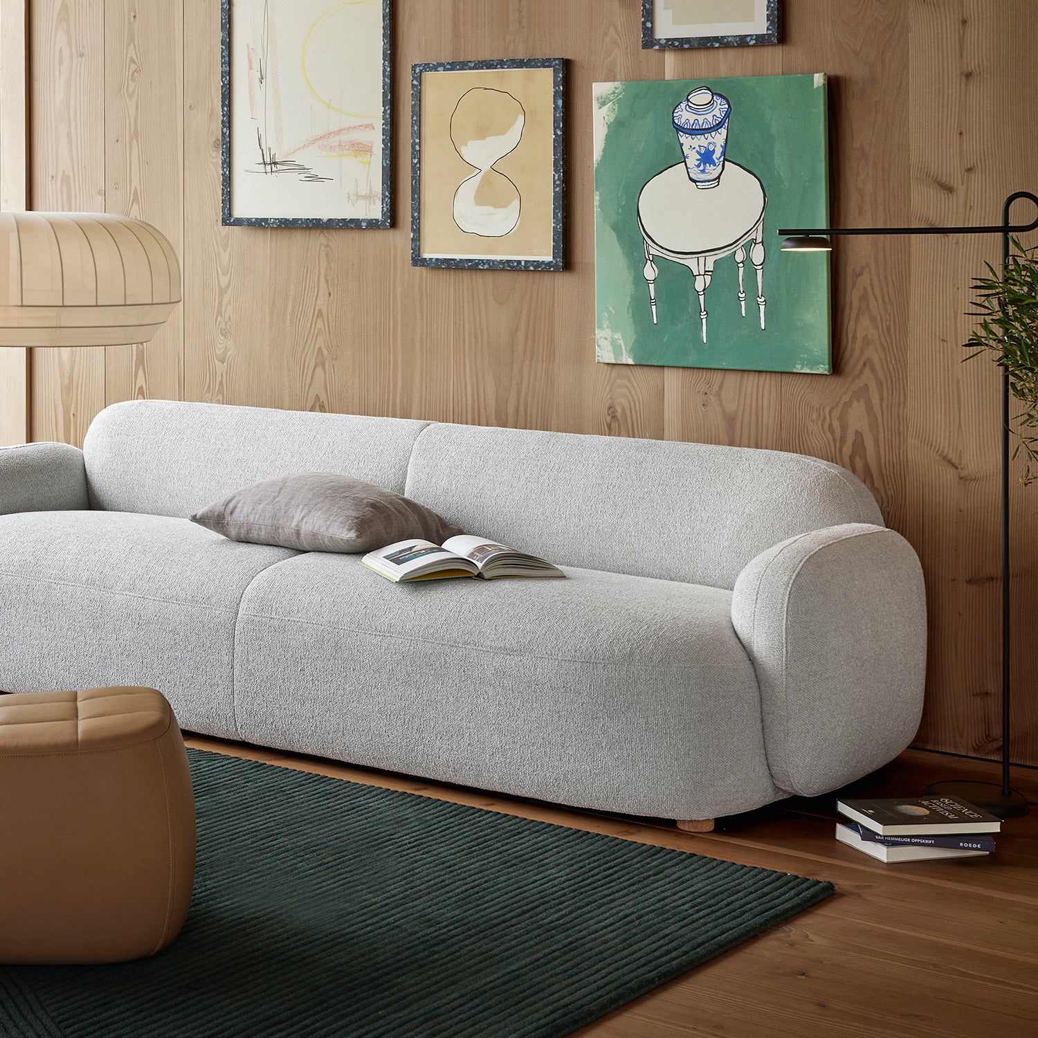 northern | yam pouf small | brandy leather - LC - Image 3