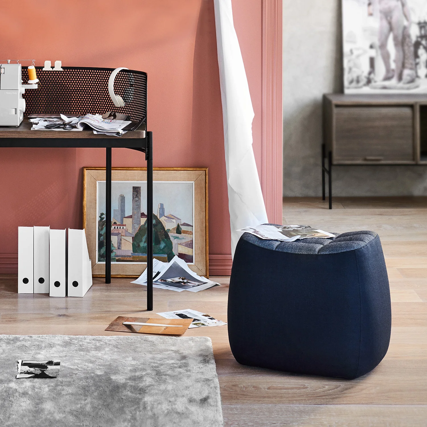 northern | yam pouf small | brandy leather - LC - Image 5