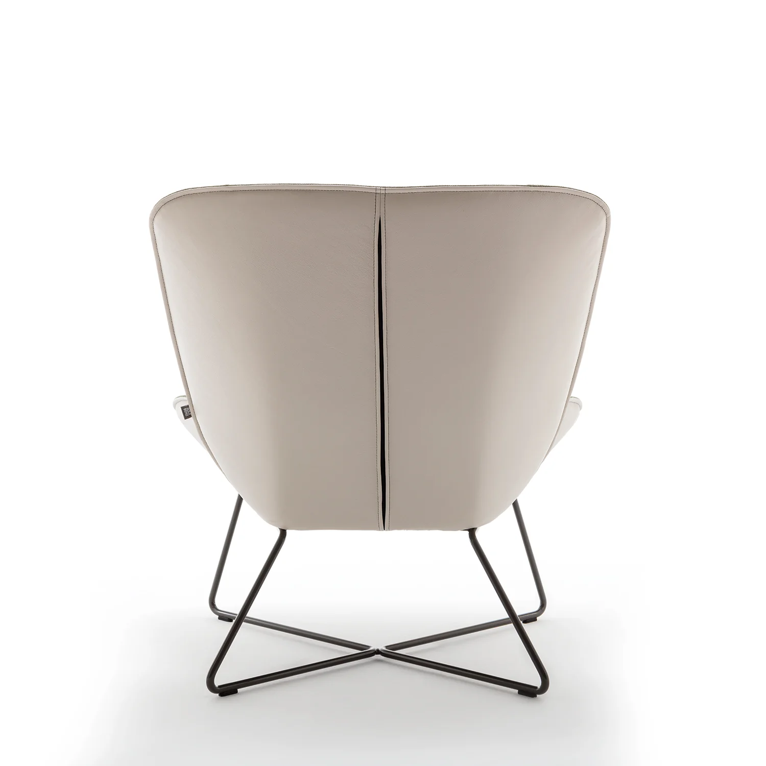 rolf benz | 383 armchair | leather beige grey 42.402 + umbra grey frame - Image 23