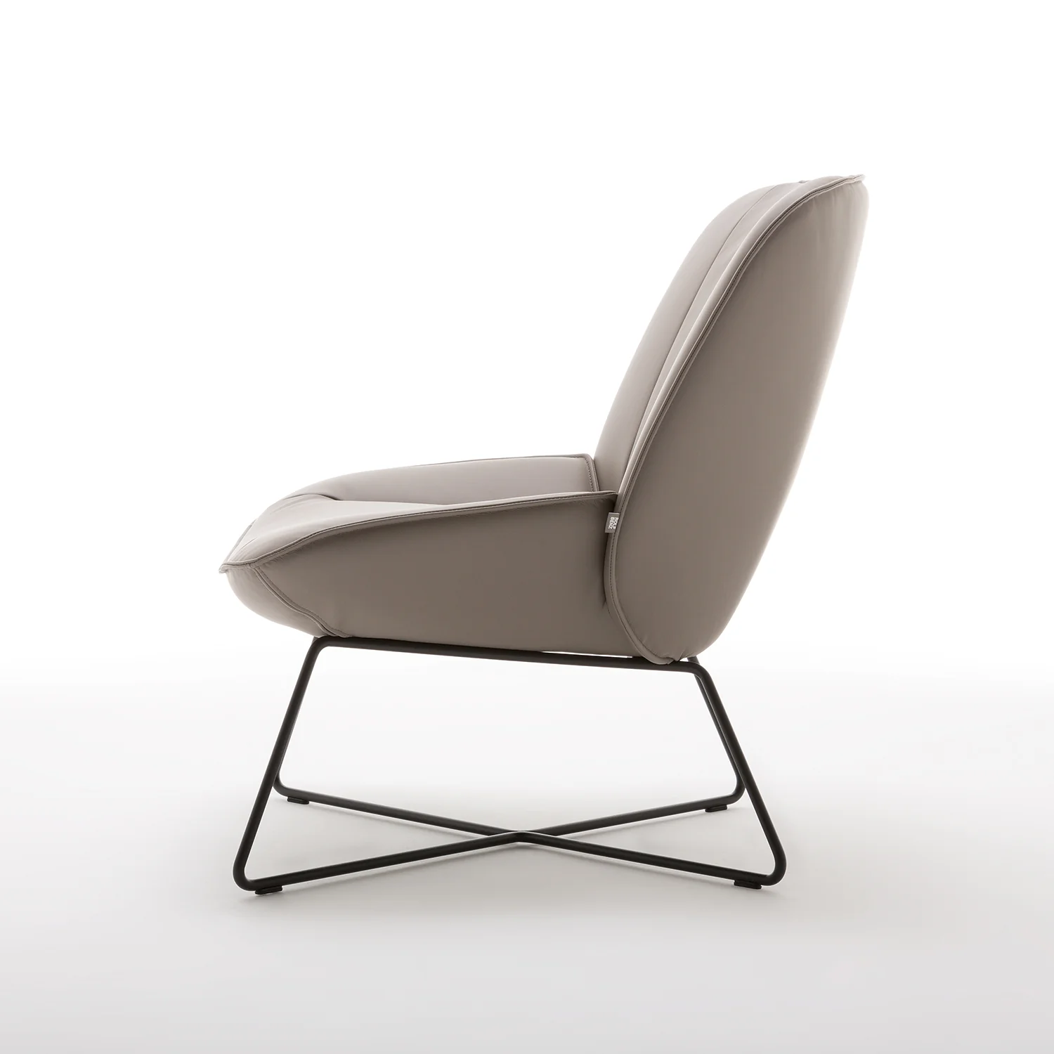 rolf benz | 383 armchair | leather beige grey 42.402 + umbra grey frame - Image 3