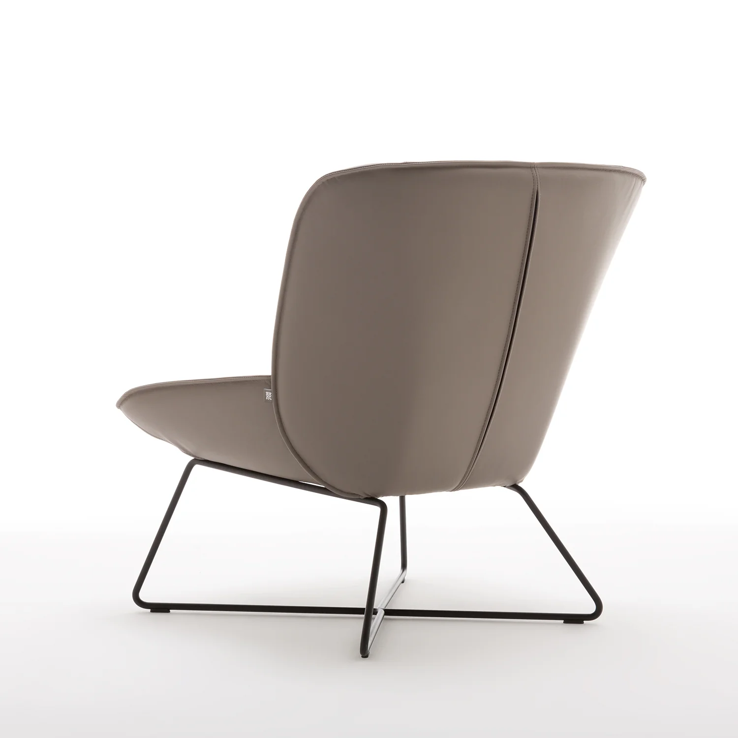 rolf benz | 383 armchair | leather beige grey 42.402 + umbra grey frame - Image 5