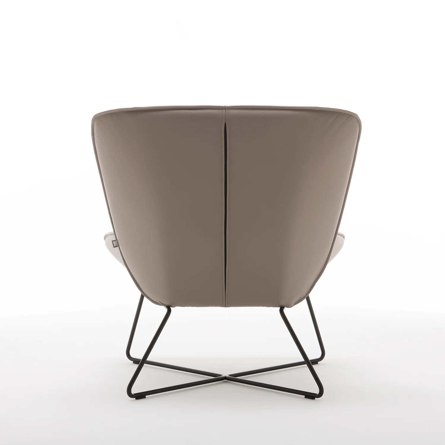 rolf benz | 383 armchair | leather beige grey 42.402 + umbra grey frame - Image 6