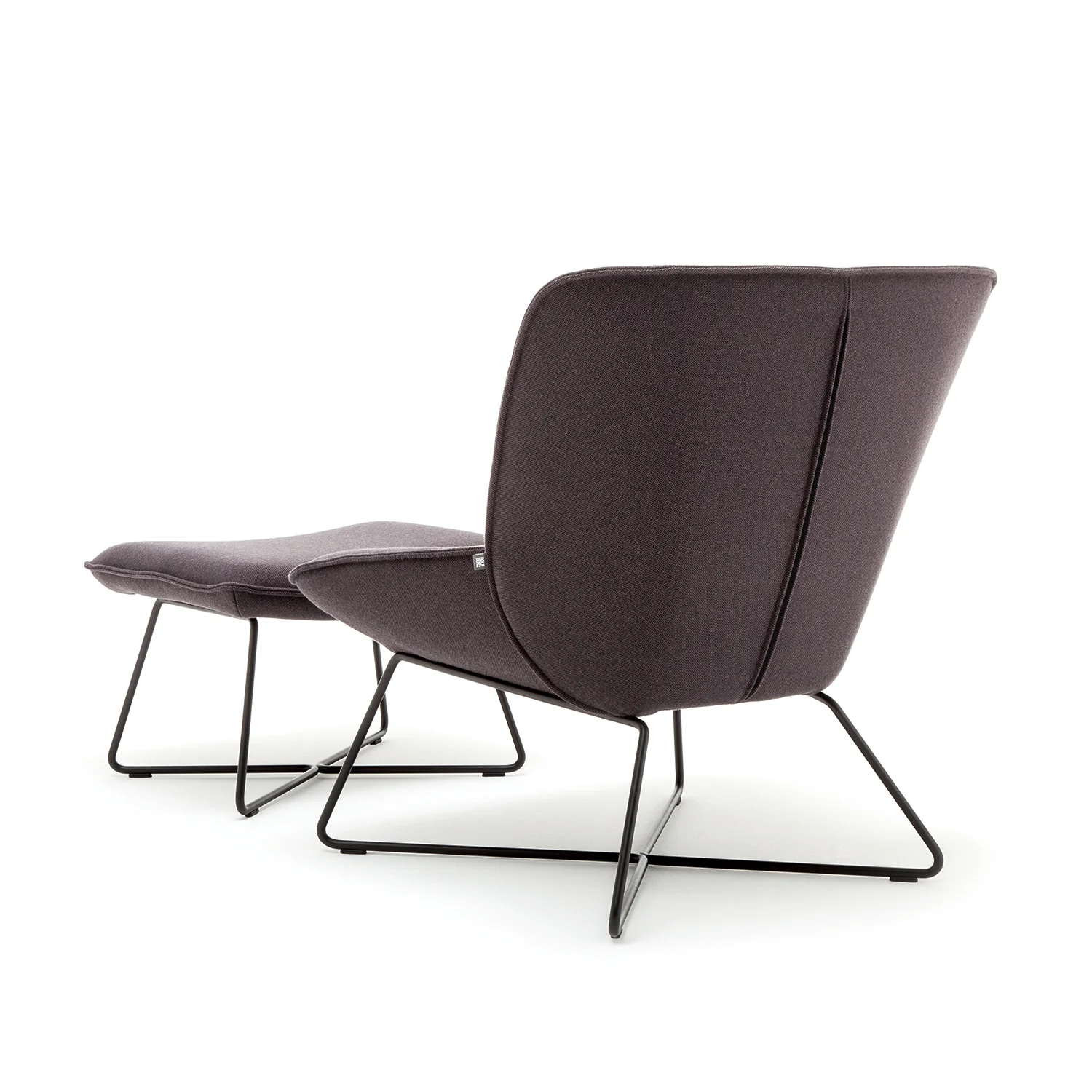rolf benz | 383 footstool | leather beige grey 42.402 + umbra grey frame - Image 5