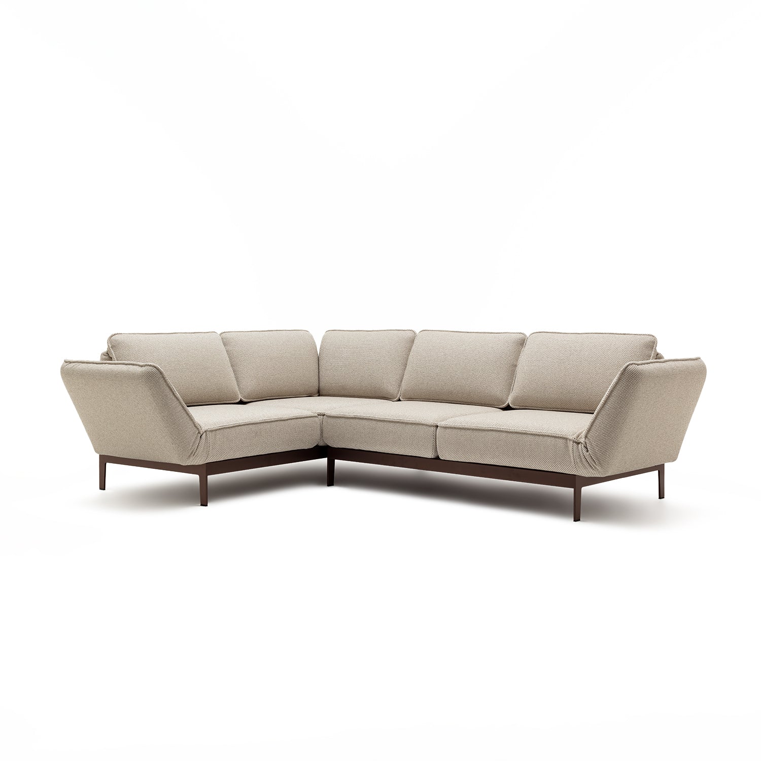 rolf benz | mera sofa | 3 seater fabric | grey beige 24.350 + marrone metallic frame - Image 14