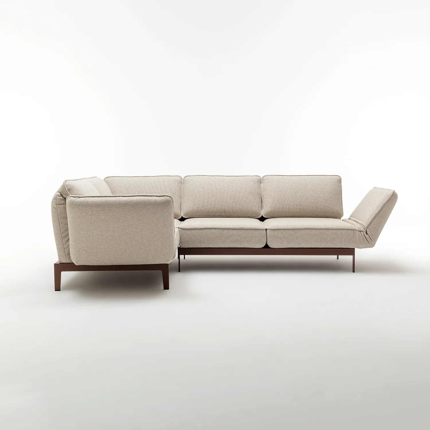rolf benz | mera sofa | 3 seater fabric | grey beige 24.350 + marrone metallic frame - Image 15